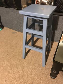 Solid wood stool