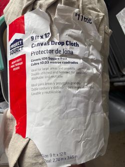 Canvas drop cloth protector