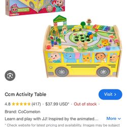 Cocomelon Wheels On The Bus Wooden Activity Table