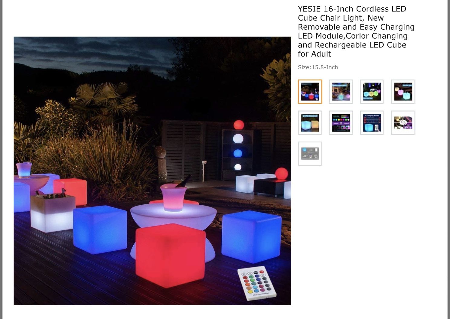LED Light Cube Furniture (set of 2) for Sale in Seattle, WA OfferUp