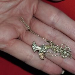 Blackhills Gold And Silver Angel Necklace