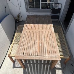 PATIO TABLE - PICNIC TABLE WITH BENCHES