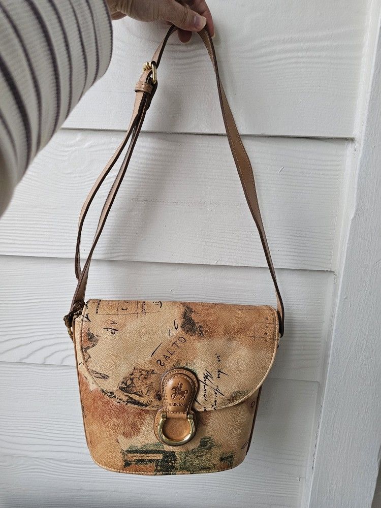 Marchino Leather Crossbody Bag