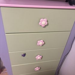 Girls Loft Bed With Trundle And Dressed