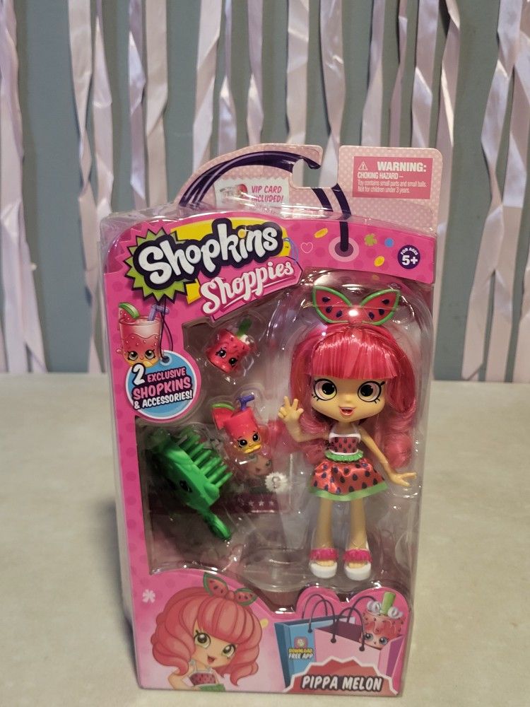 SHOPKINS Shoppies PIPPA MELON ~ 2 Exclusive Shopkins ~