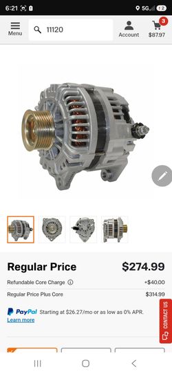 2005 qx56 alternator w warranty