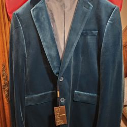 Mens Velvet Blazer Size 46R