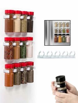 Brand New 4pcs Solid Color Plastic Spice Storage Rack