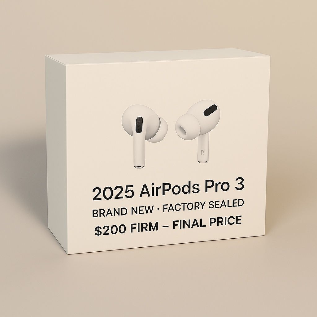 AirPods Pro 3 (2025) • Brand New Sealed • $200 (Retail $249)