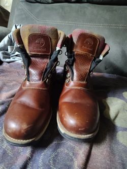 Timberland Brown Leather Lace-Up Boots