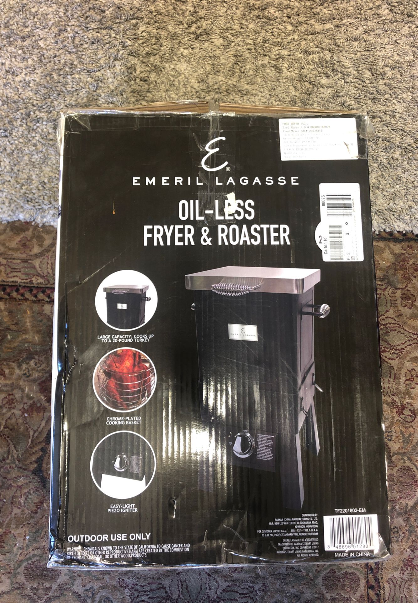 emeril lagasse oil-less fryer and roaster
