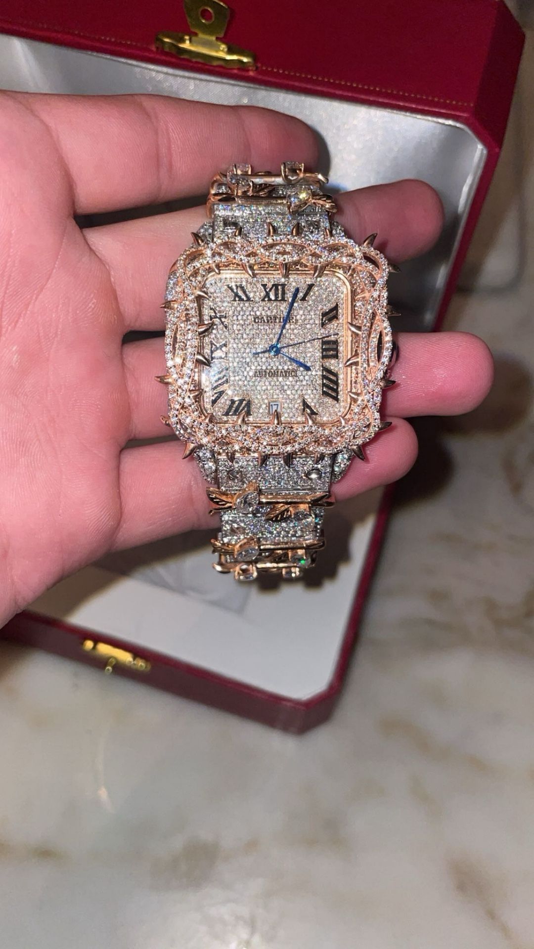 1:1 Iced Out Moissanite Cartier