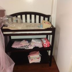 Baby Crib And Changing Table