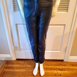 Leather Pants, Harley Davidson, Pants, Harley Davidson, Leather, W 24" x L 29", Rise/Crotch 11.5"
