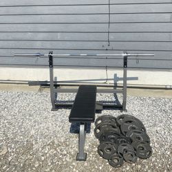 Weight Bench Press Bar And Weights 