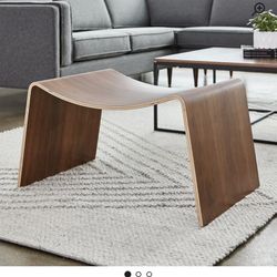 Walnut Wave Stool