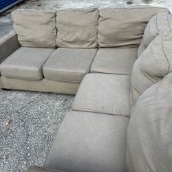 Beige 2 Piece Sectional 
