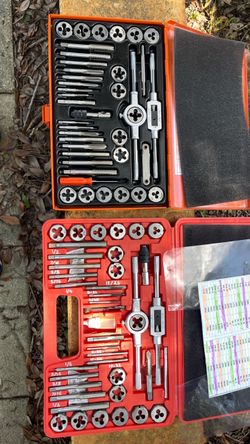 Metric and SAE standard imperial tap die set