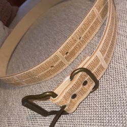 Vintage Marithe Francois Girbaud Embossed Logo Leather belt size M