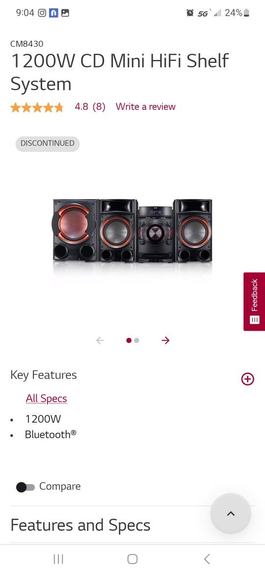 LG CM8 W CD Mini Hi-Fi Shelf System for Sale in Tucson, AZ - OfferUp