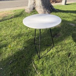 Accent Table With Stone Surface