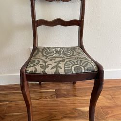 Vintage Tell City Chair Co. Mahogany Duncan Phyfe Rose Back Chair 4526
