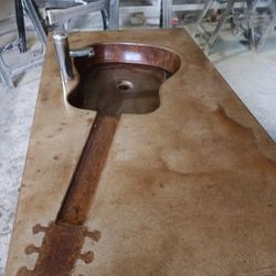 Handcrafted Concrete Guitar Sink