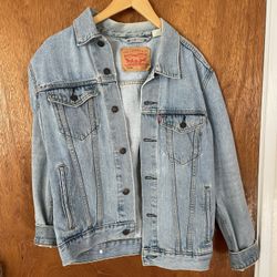 Levi Denim Jacket Trucker Blue Size Small