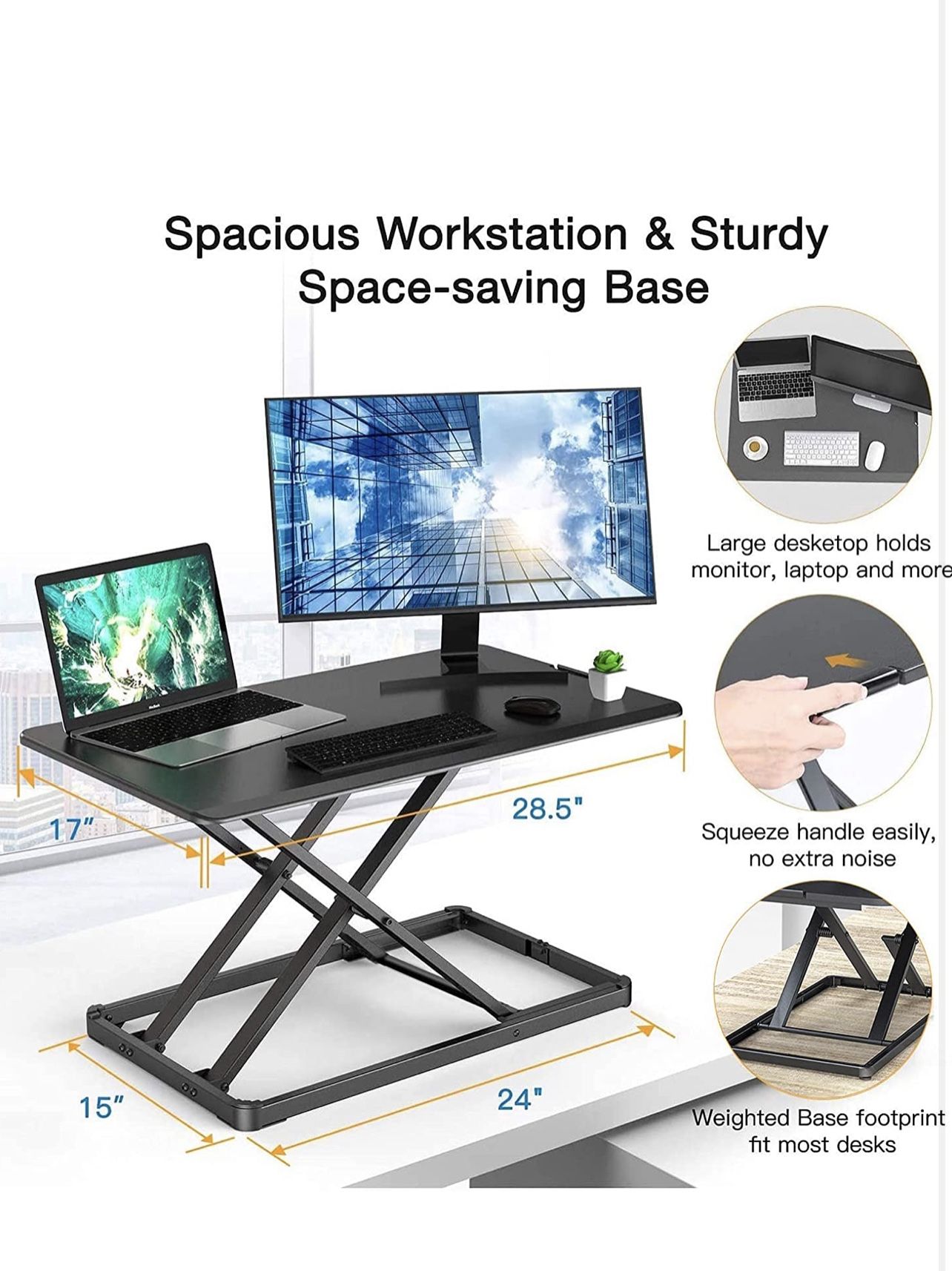 Standing Desk Converter Height Adjustable
