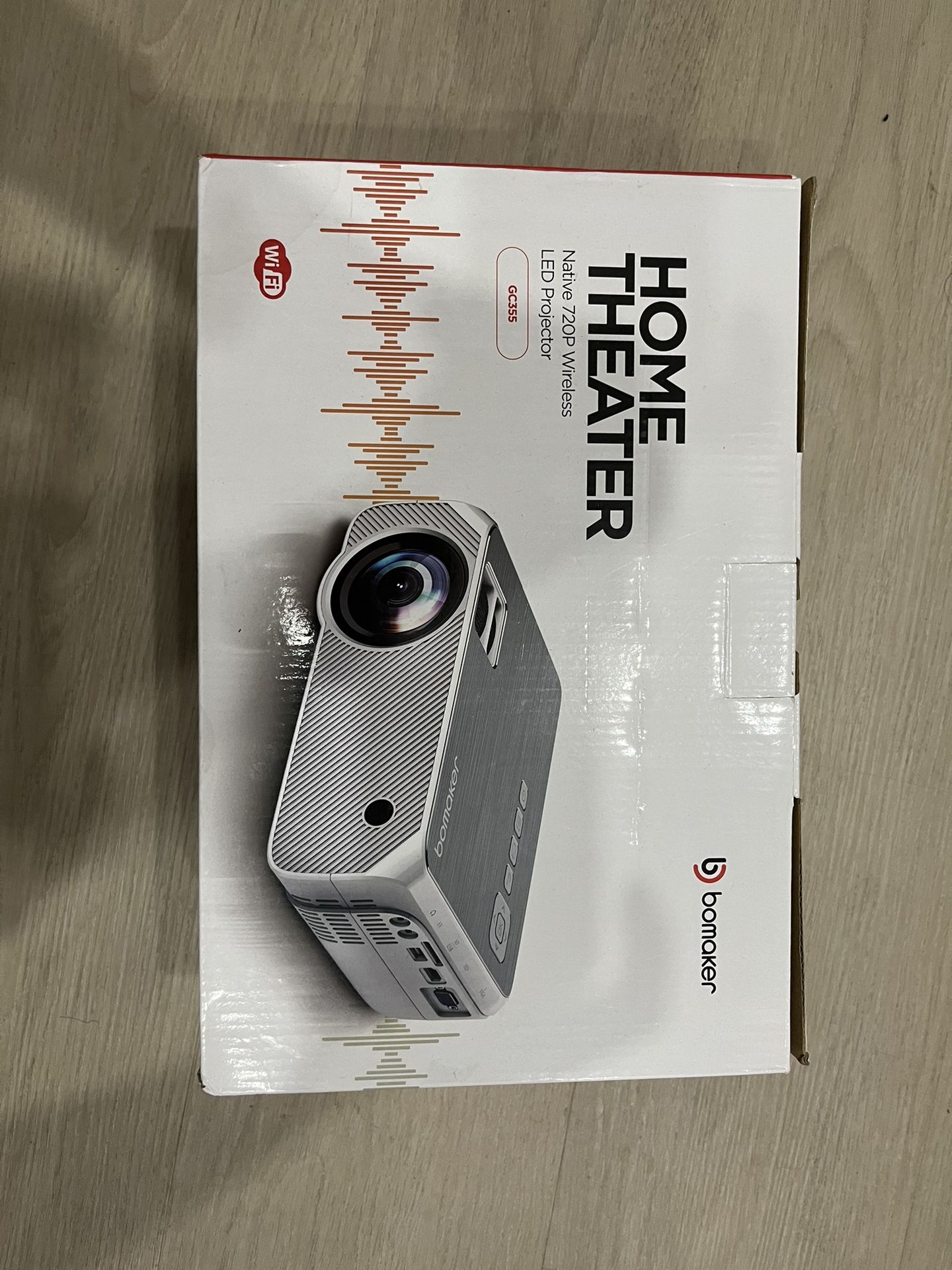 Bomaker GC355 Wifi Wireless LED Projector True Native Home Theater WiFi 