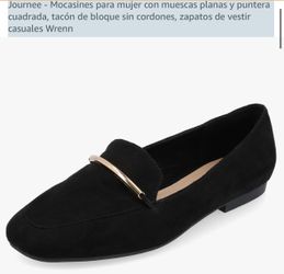 Journee Collection Visita la Tienda 3.7 3.7 de 5 estrellas (67) Journee - Mocasines para mujer con muescas planas y puntera cuadrada, tacón de bloque