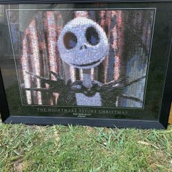 Rare Jack Skellington Nightmare Before Christmas Photomosaic Robert Silvers