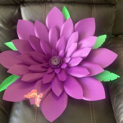 Paper Flower Purple Size 24 In