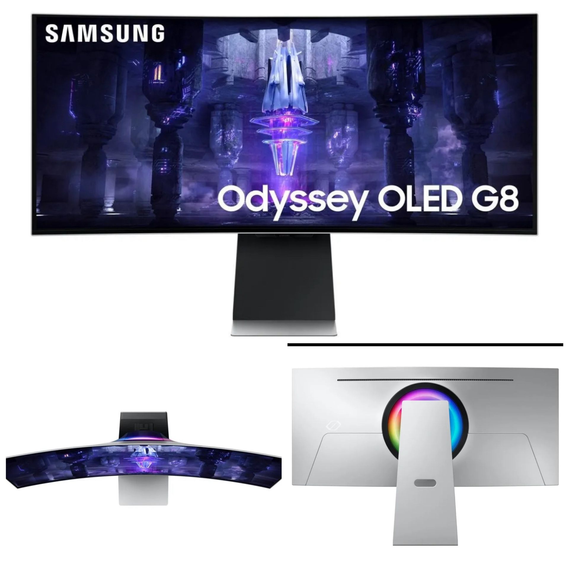 SAMSUNG 34" Odyssey G8 QD-OLED Ultra WQHD Curved Gaming Monitor