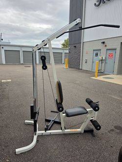 Weight Lat pull low cable leg ex/curl machine