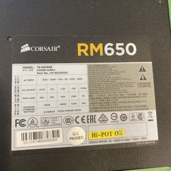 Corsair PSU RM650 Power Supply