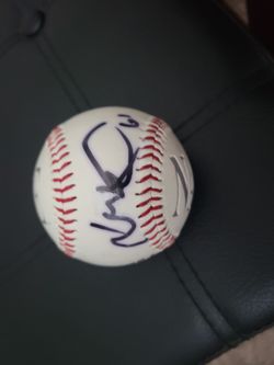1997 world series Signed baseball Livan Hernandez Auto Signed Autograph Marlins