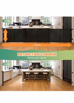 Retractable fence for toddlers or pets
