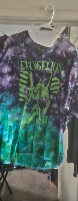 Custom Tye Dye Neon Genesis Evangelion Shirt