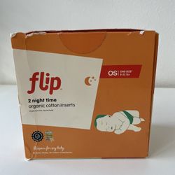 Flip 2 Night Time Organic Cotton Inserts One Size Cloth Diaper Padding