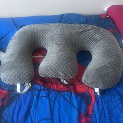 Grey Twin Sitting Pillow 