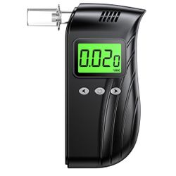 Alcohol Breathalyzer LCD Digital Tester Portable w/ Mouthpieces & Case