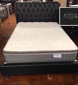 Brand new bed frame with pillow top mattress