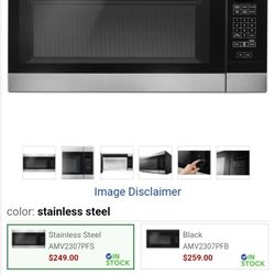 Amana Above-Range Microwave.