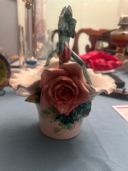 Ceramic 3D flower basket
