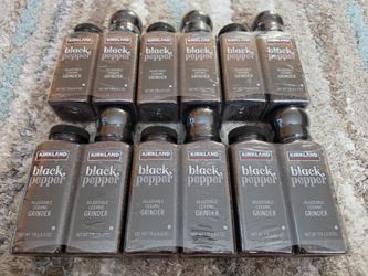 6 PACK Kirkland Signature, Black Pepper with Grinder, 6.3 oz, 2-Count Each