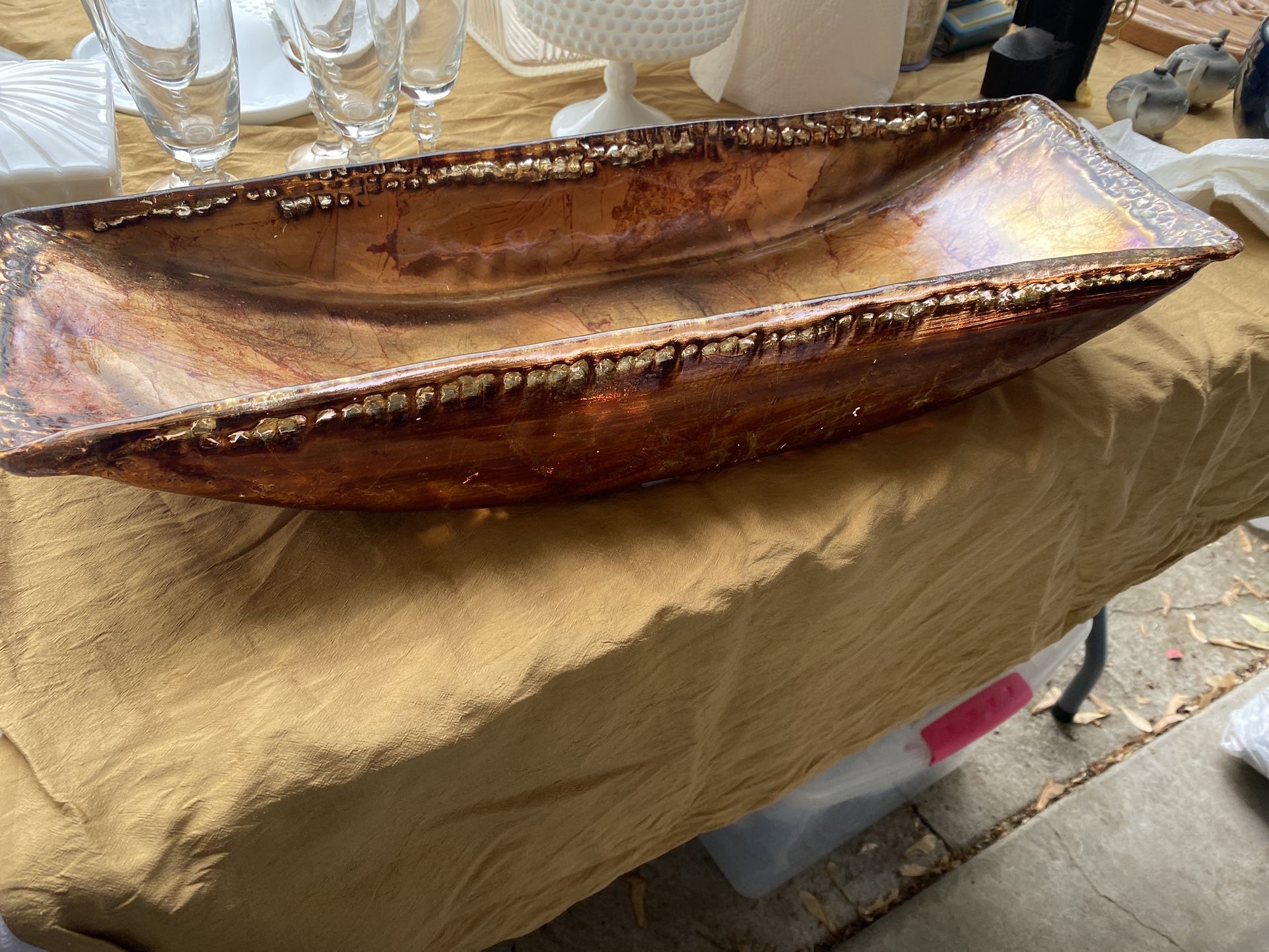 Large Glass Decorative Dish