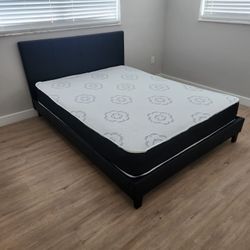 Brand New Bed Frame with Mattress / Cama Queen con Colchón Nueva … Fast Delivery 🚚 