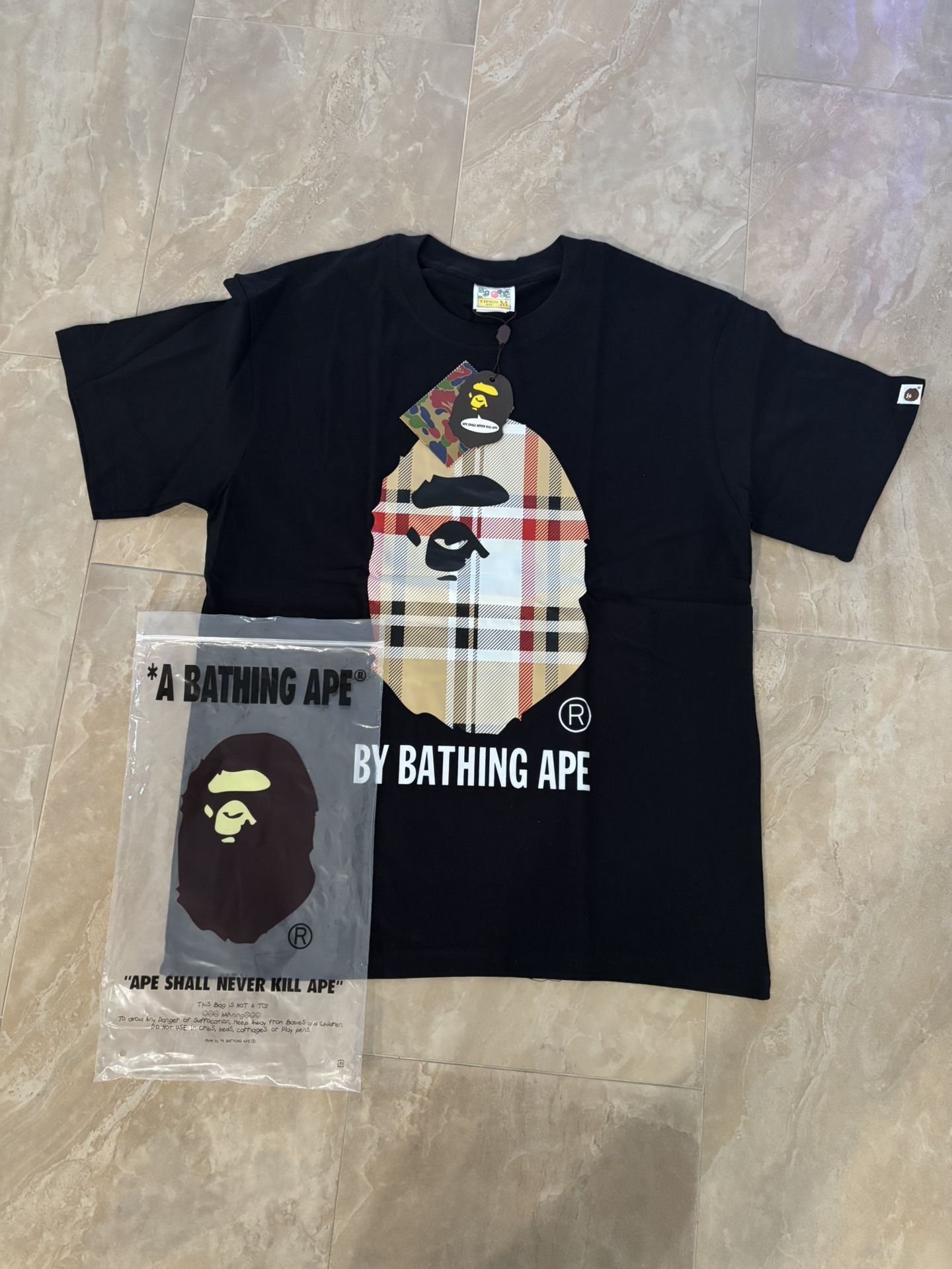 Burb Bape Tee Black, Size Medium, Brand New