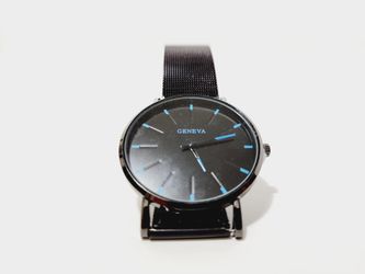 Fashion Men's and Women's Simple Business Mesh Quartz Watch for Geneva Couple